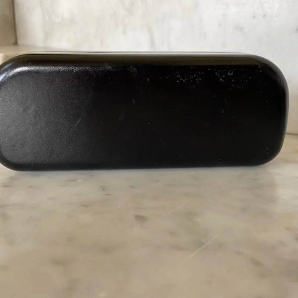 COACH Black Eyeglass Hard Clamshell Case Hinged with Cleaning Cloth